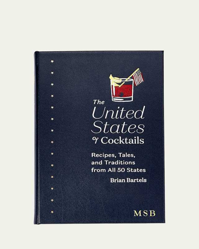 The United States Of Cocktails Leather Bound Book - Personalized